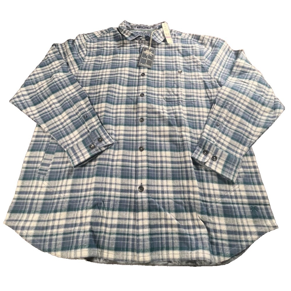 Tommy Bahama Men Coastal Vibes Shirt Jacket Sz XXL Button Dockside Blue NWT $148